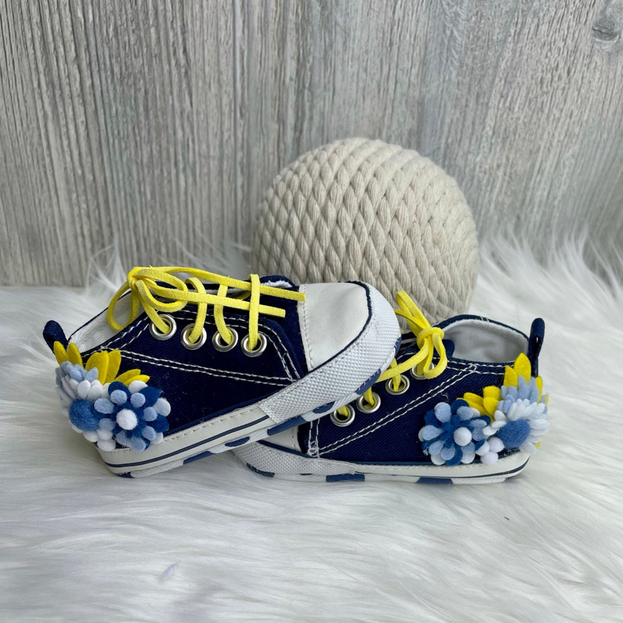 Adorable Baby Girl Sneakers / Infant Girl Shoes / Navy Blue Etsy