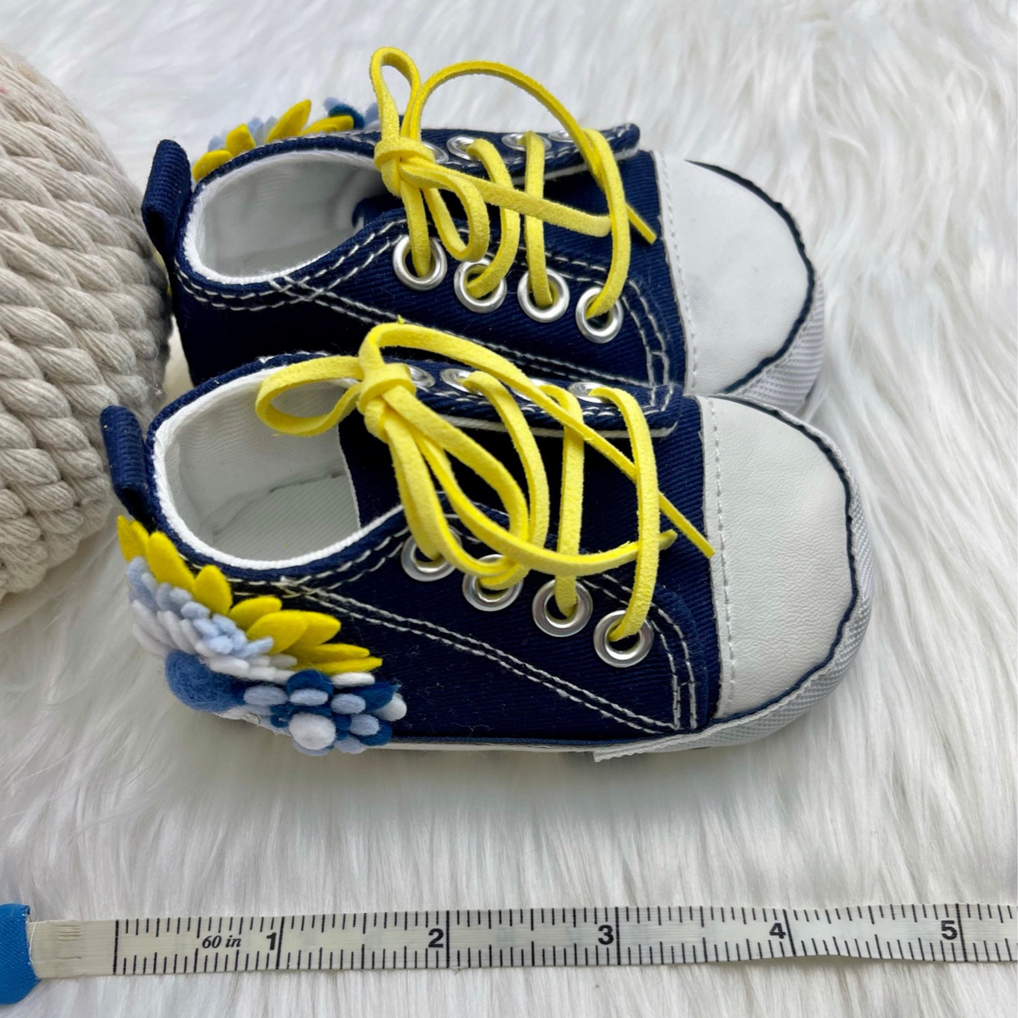 Adorable Baby Girl Sneakers / Infant Girl Shoes / Navy Blue Etsy