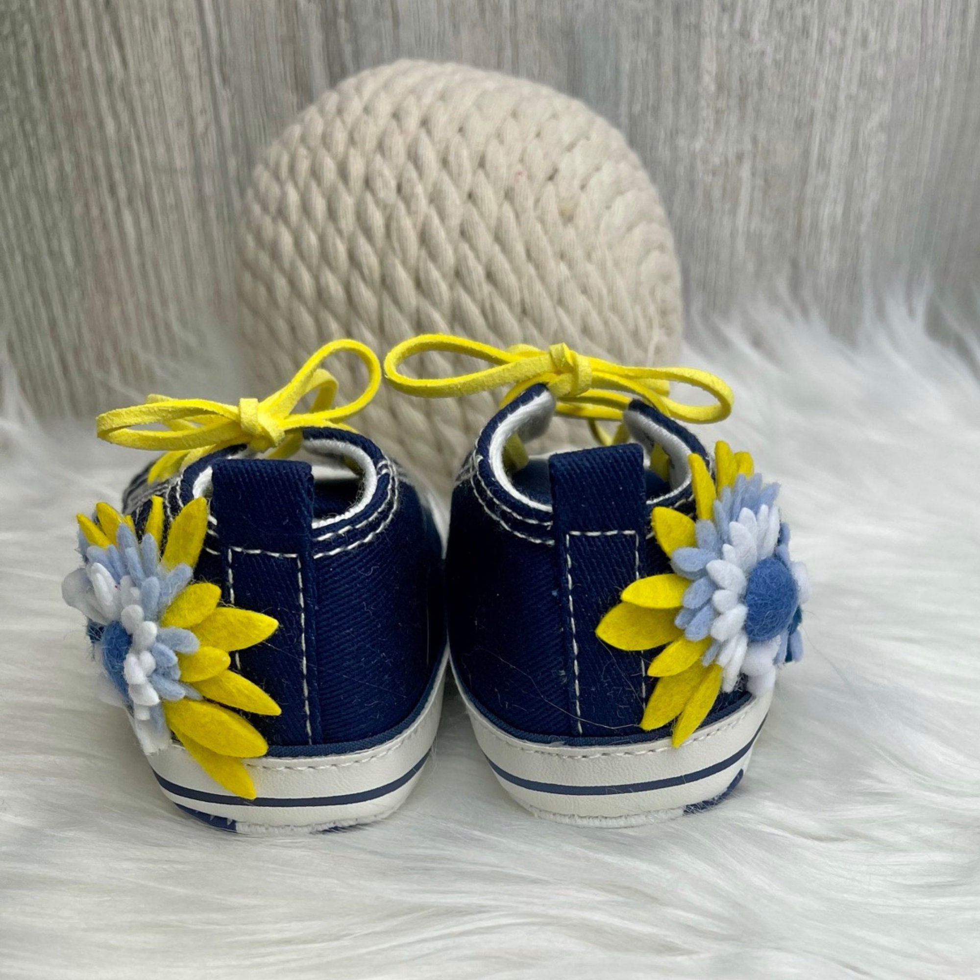Adorable Baby Girl Sneakers / Infant Girl Shoes / Navy Blue Etsy