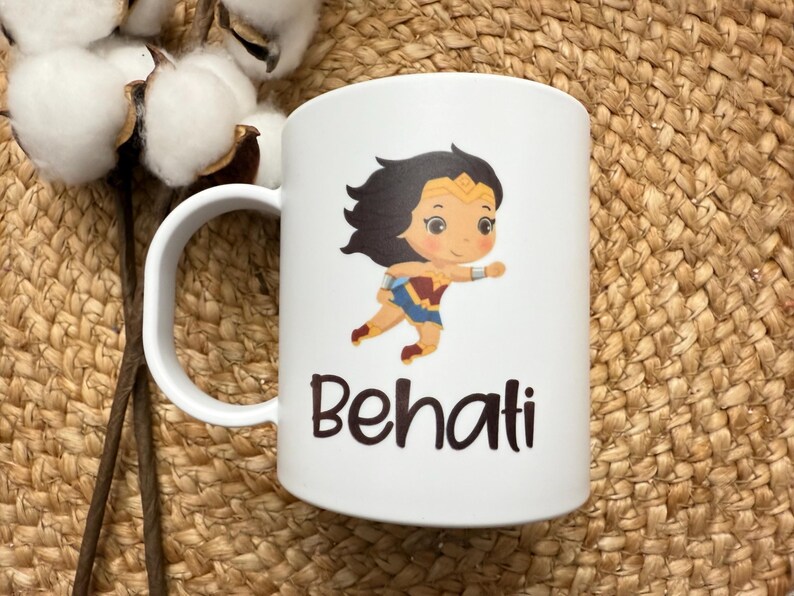 Kids Mug/ Superhero Mug/ Kids Superhero Cup/ Plastic Mug/ Unbreakable Mug/ Valentines Day Gift for Kids/ Gift for Kids image 12