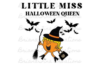 Little Miss Halloween Queen PNG| Halloween Png | Fall PNG | Little Miss PNG | Halloween Sublimation Design