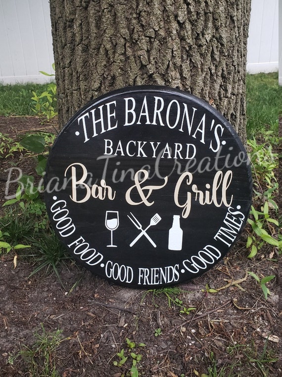 Personalized Backyard Sign Etsy