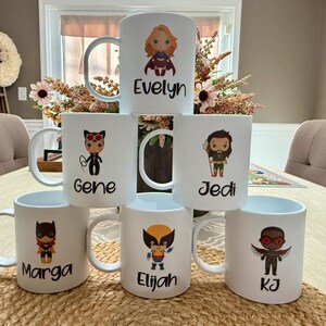 Kids Mug/ Superhero Mug/ Kids Superhero Cup/ Plastic Mug/ Unbreakable Mug/ Valentines Day Gift for Kids/ Gift for Kids image 20