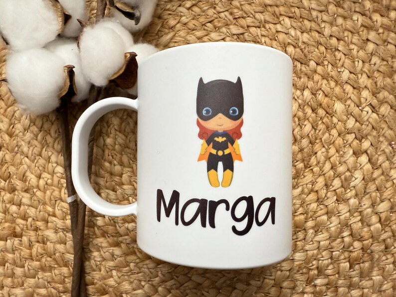 Kids Mug/ Superhero Mug/ Kids Superhero Cup/ Plastic Mug/ Unbreakable Mug/ Valentines Day Gift for Kids/ Gift for Kids image 11