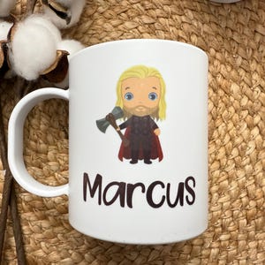 Kids Mug/ Superhero Mug/ Kids Superhero Cup/ Plastic Mug/ Unbreakable Mug/ Valentines Day Gift for Kids/ Gift for Kids image 14