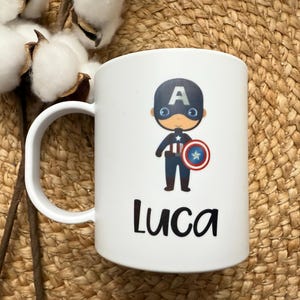 Kids Mug/ Superhero Mug/ Kids Superhero Cup/ Plastic Mug/ Unbreakable Mug/ Valentines Day Gift for Kids/ Gift for Kids image 9