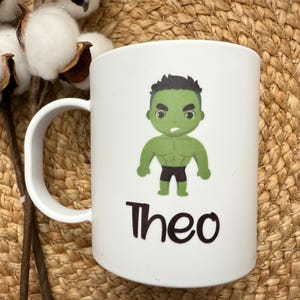 Kids Mug/ Superhero Mug/ Kids Superhero Cup/ Plastic Mug/ Unbreakable Mug/ Valentines Day Gift for Kids/ Gift for Kids image 6