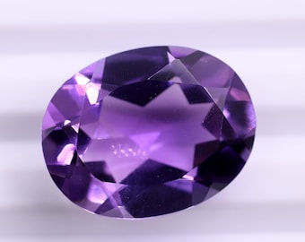 Natural Brazilian Amethyst Faceted Loose Gemstones Oval Shape Amethyst Gemstone Faceted Loose Stone Exquisite Gem for Fine Jewelry 15x19mm