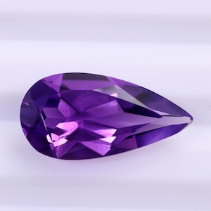 Amethyst Pear Shape Brilliant Cut, Amethyst Loose Gemstone For Jewelry Making, Amethyst Pear Purple Color Faceted Calibrated Size 8X16 mm