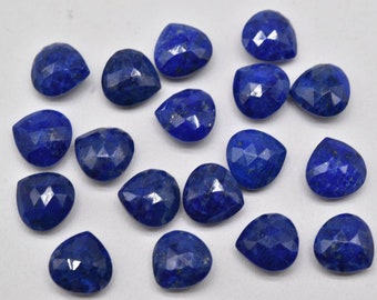 Lapis Lazuli Gemstone Rose Cut Cabochon briolette round size 16x16mm wholesale Price
