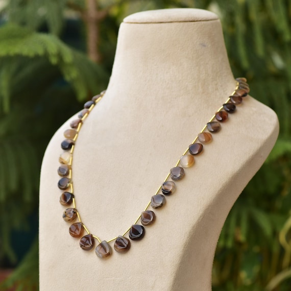 Natural Montana Agate Gemstone Necklace, Montana Agate Beads Necklace, Fashion Gemstone Necklace, Beautiful Agate Necklace, Handmade Jewelry