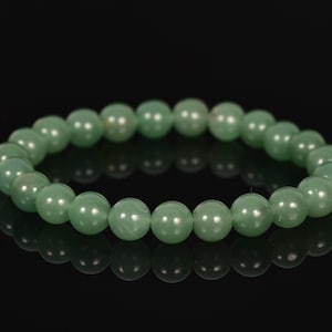 Green Aventurine Bead Bracelet:  Bracelet Women Protection Jewelry Men Women Crystal Round Beads Bracelet | Elastic Stretch Bracelet.