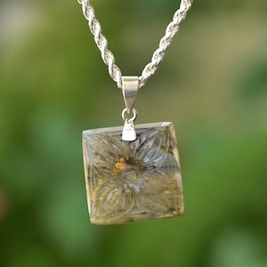 Pendentif labradorite argenté, Labradorite flash bleu, pendentif femme | Bijoux faits main, pendentif en argent sterling 925, pendentif fait main.