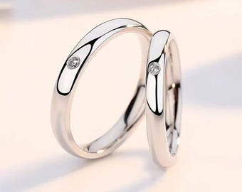 Anillos de cosplay de Jujutsu Kaisen: anillos de promesa de plata de ley con moissanita