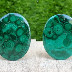 OVAL~ Malachite Gemstone Cabochon, Green Color Natural Malachite Cabochons, Loose Malachite Gemstone Cabochon For Jewelry Making Supply.