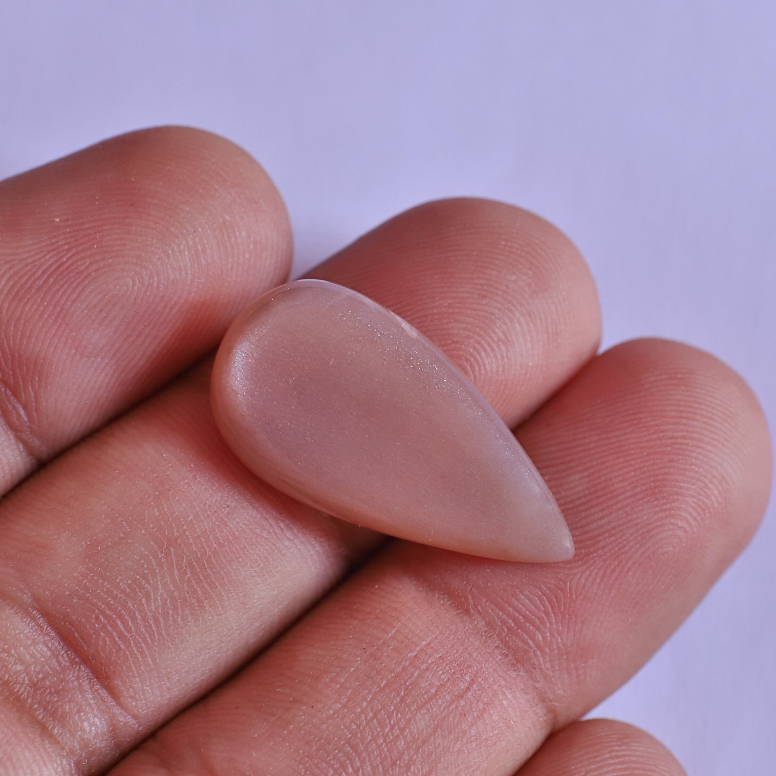 Beautiful Peach Moonstone Cabochon Gemstone Pear Shape Jewelry Etsy UK