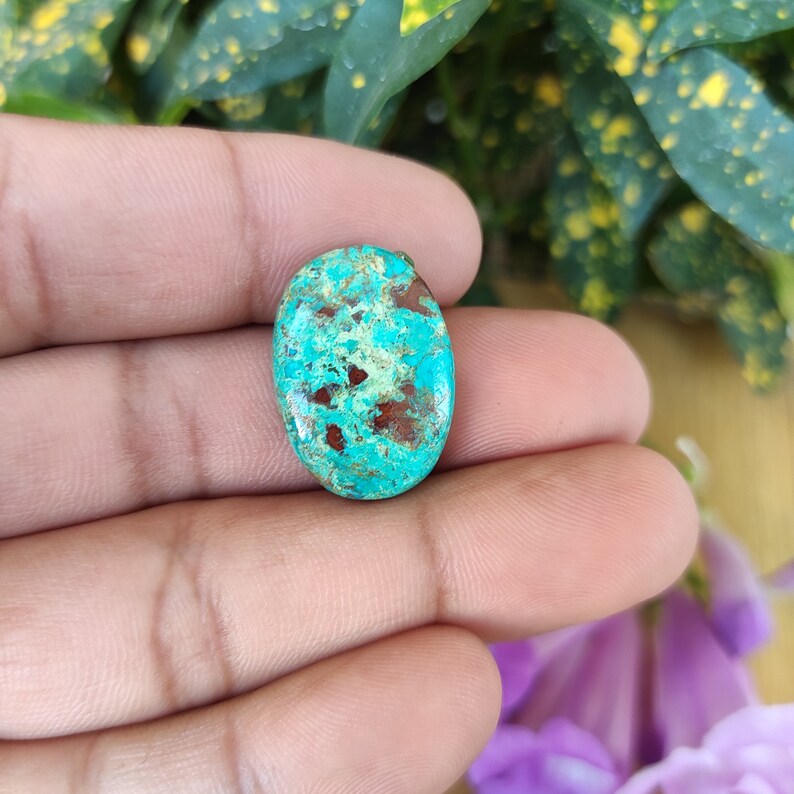 Natural Chrysocolla Oval Cabochon Amazing Quality Chrysocolla Loose Gemstone Semi Precious Handcraft Stone For Jewelry