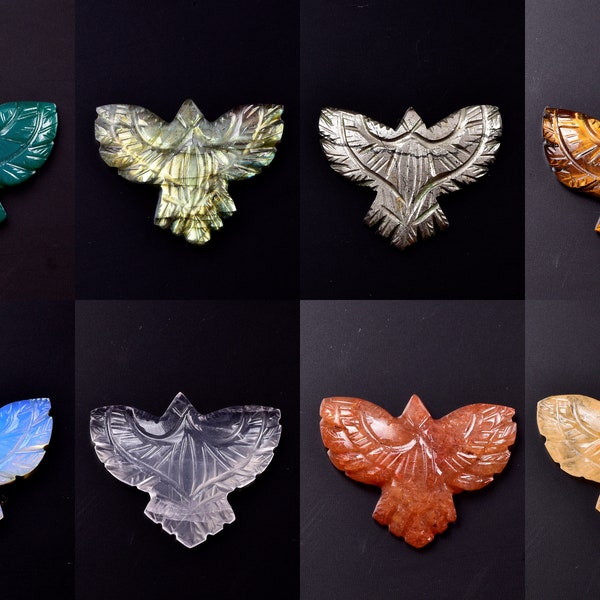 ZELDZAAM!!! Natuurlijke Gemstone Eagle Carving Bird - Mooie handgesneden hanger - Handgesneden Eagle Bird Crystal- Sieraden maken-Echte edelsteen.