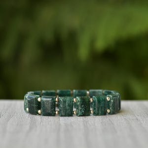 Natural Green Aventurine Beaded Bracelet, Green Crystal Dainty Bracelet, Gemstone Healing Bracelet Gift, Elegant Bracelet Gift for Women