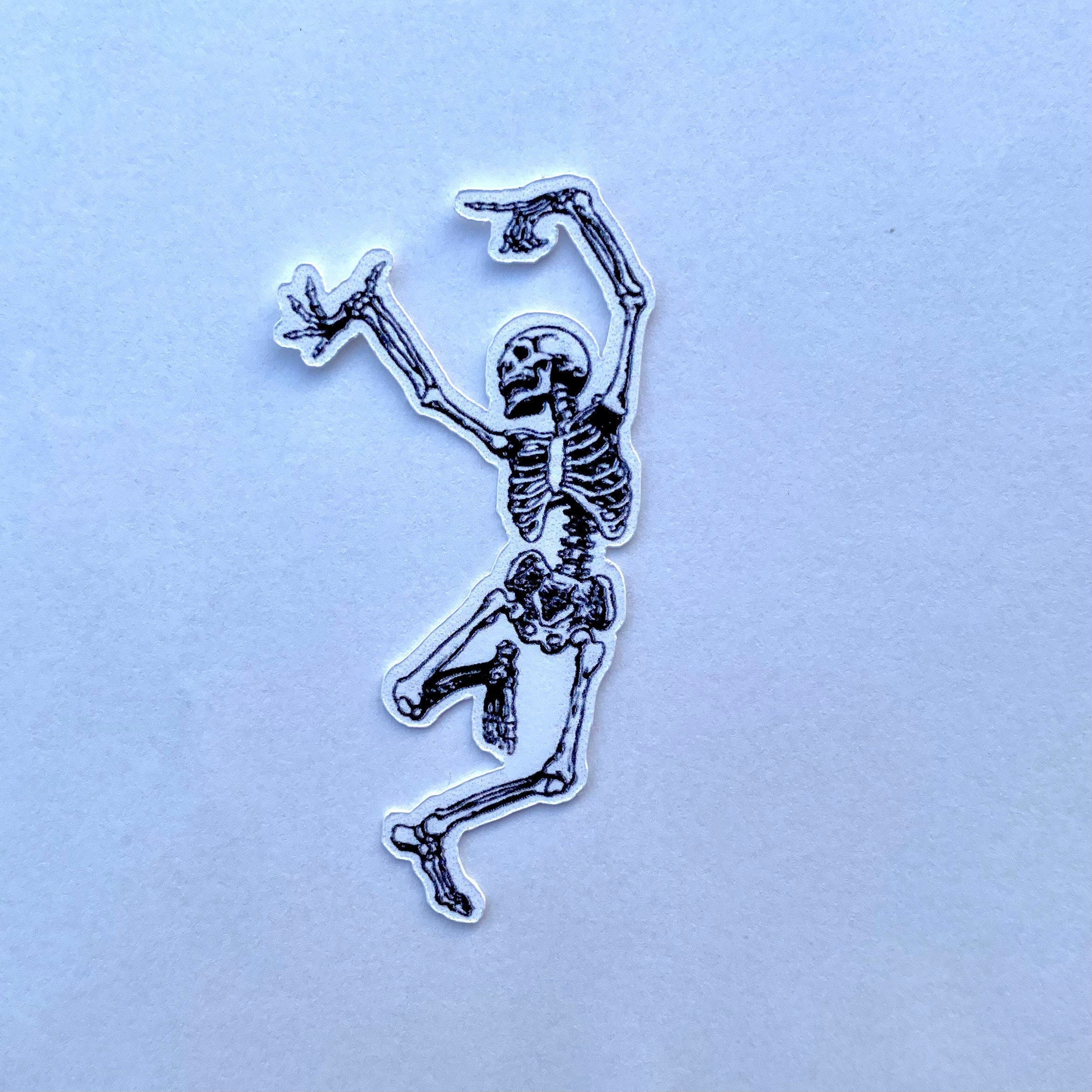 Fun dancing skeleton sticker for stationary bullet Etsy