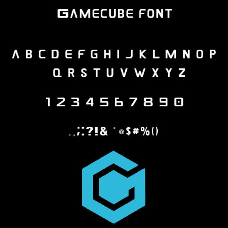 Gamecube Font SVG and PNG Gamecube Letters for Cricut Etsy Canada