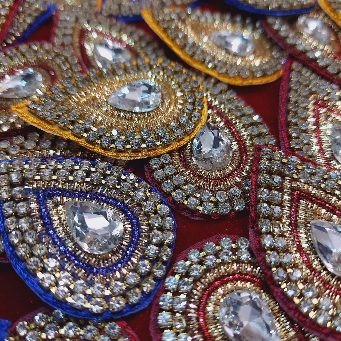 A Pair of Beaded Appliques Embroidered Ethnic indian sew on Etsy