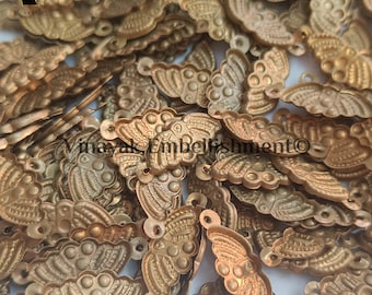 40 pcs 20 x 8 mm metal antique gold wing shape charms, Pendant, Jewelry supplies, junk journal, craft supply Necklace charms, Bracelet