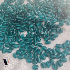 30/50 pcs 5x6mm glass beads red, pink, blue, for sewing crafting embroidery handwork, jewelry making supplies, loose beads,
