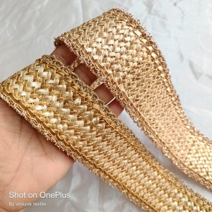 2" Braided gota pati Gimp trims, sari scarf ribbon tapes, sewing trims, Junk Journal, scrapbooking, dupatta scarp border trim, braided gimps