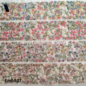 8.5 cm Multi color Embroidery Sari Ribbon Trim, bag-jeans Embellishment, jewelry accessories bag making trim guitar belt cushion cover