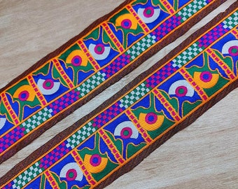 9 Yard banjara gewebte Borten, Jacquard gewebtes Band, gewebte Spitze für Nähprojekte, Dekorvorhang, verrücktes Quilten, DIY Basteln und Nähen