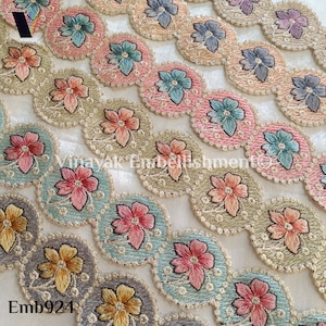 9 yard 1.5&quot; Cutwork Embroidered trim Decorative fabric trim embellishment Sewing crafting Junk Journal,boho bag pouch