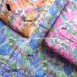 44&quot; Muslin silk digital printed fabric, blue pink orange dress making Sewing scarf, fashion fabric lehenga, kimono, Kaftan, backdrop