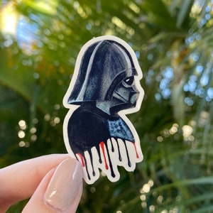 Darth Vader Vinyl Aufkleber, Star Wars Aufkleber, Aquarell Illustration, Sticker Kunst