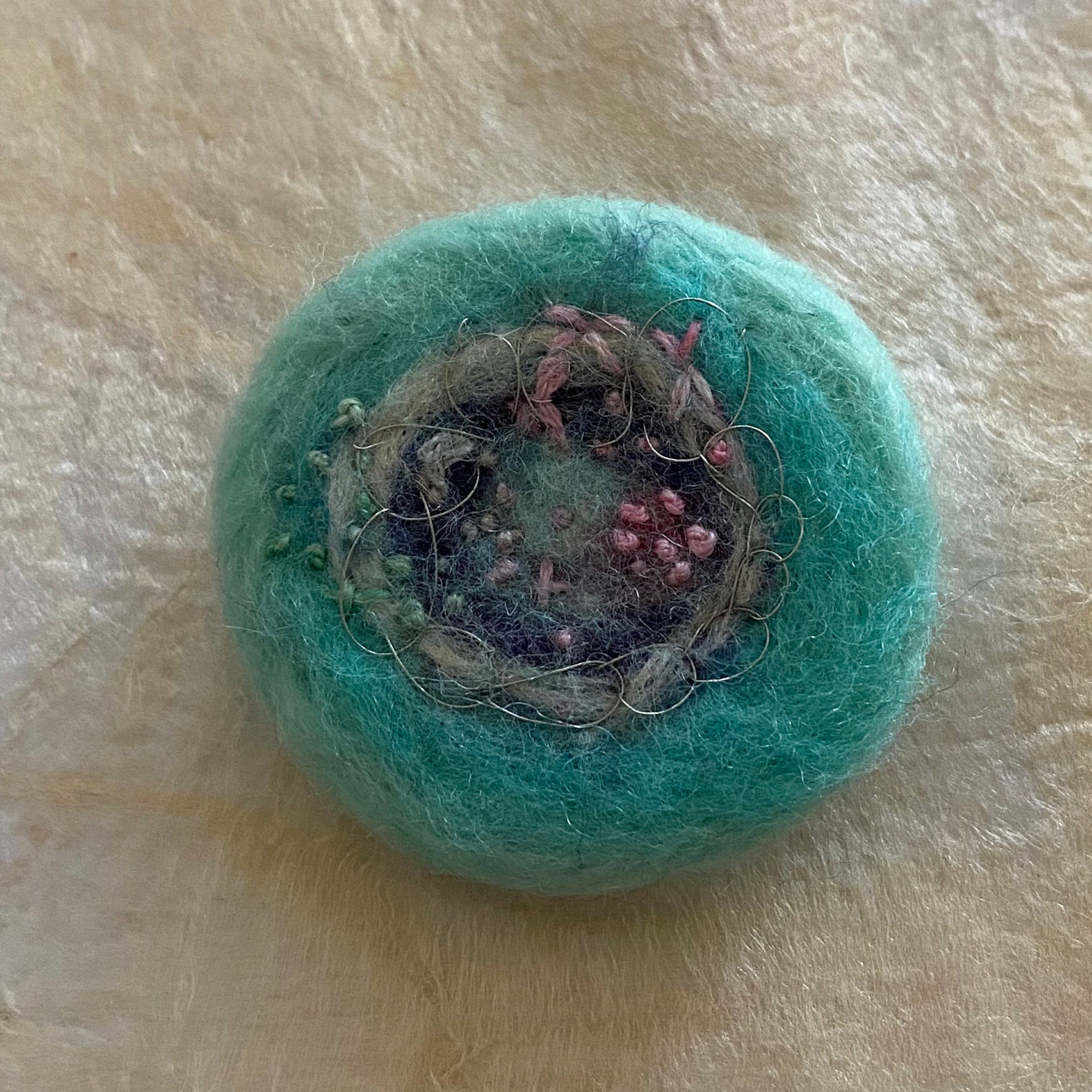 Needle Felted Brooch Organic floral design Etsy 日本