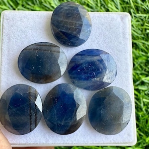 Natural Blue Sapphire Rose Cut Loose Gemstone 10Pcs Lot, Natural Faceted Sapphire Cabochons, Sapphire Rose Cut For Jewellery Making #S32