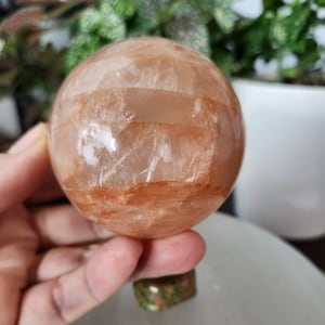 Hematoid Quartz Crystal Sphere, Fire Quartz Crystal