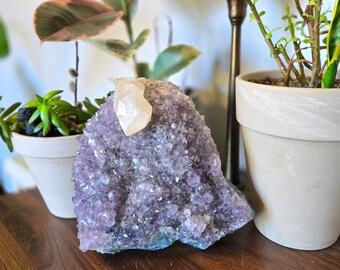 Natural Large Amethyst Cluster | Raw Amethyst Crystal | Spiritual Healing Stone | Crown Chakra | Crystal Decor | Meditation Stone |