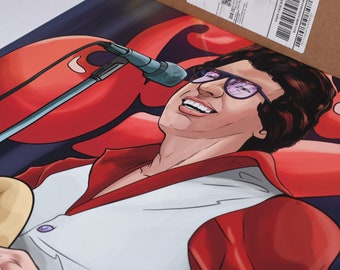 Hector Lavoe en Tarima Illustration Poster