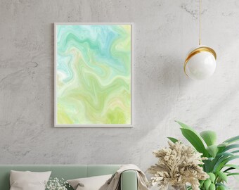 Green Marble DIGITAL Printable Artwork