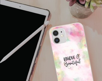 Unique & Beautiful | Watercolor | Quote | Tye Dye | Empowering | Inspirational | Cell Phone Case | Phone Protection | Perfect Gift