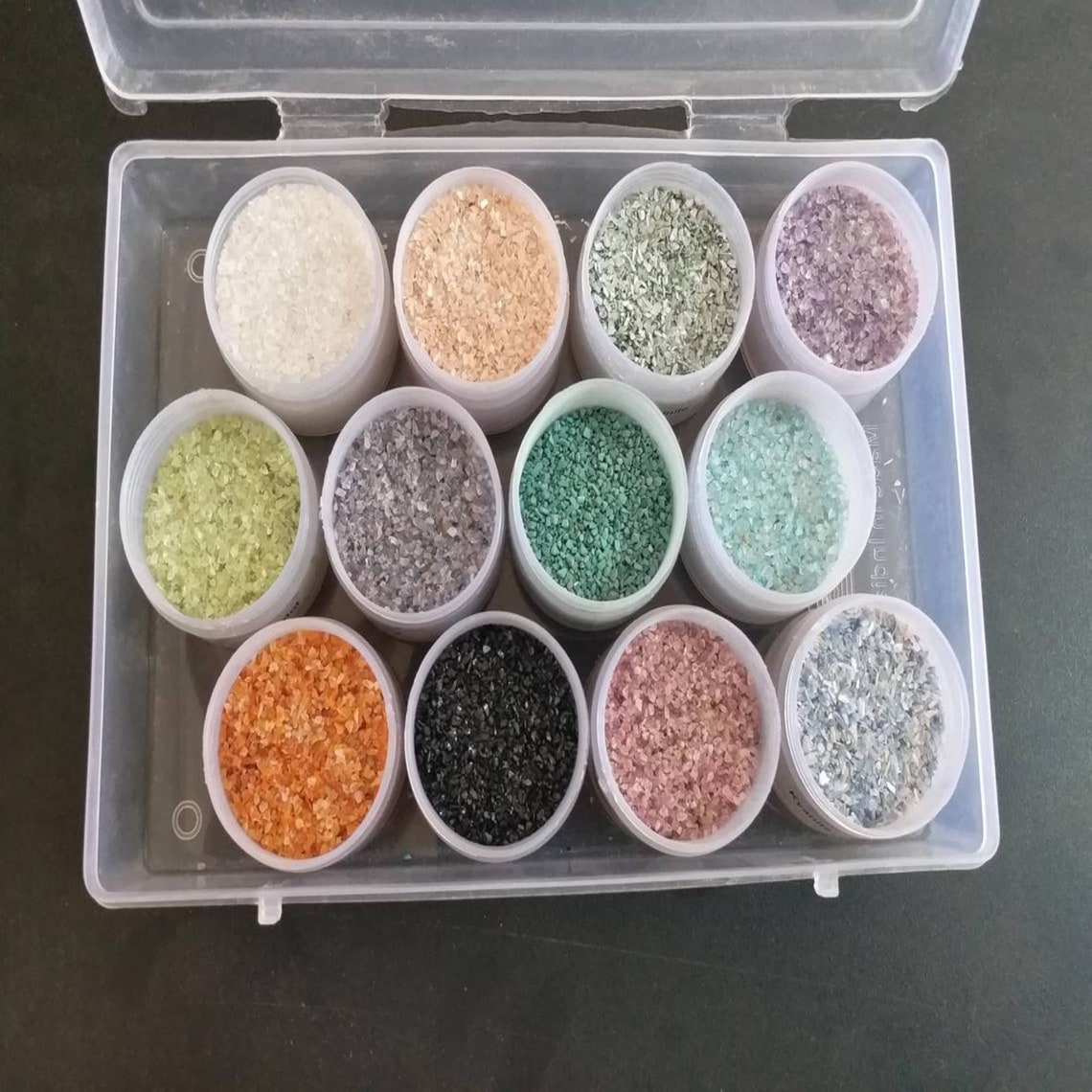 Natural Gemstone Dust PowderSIZE1MMSet of 12 gemstone Etsy