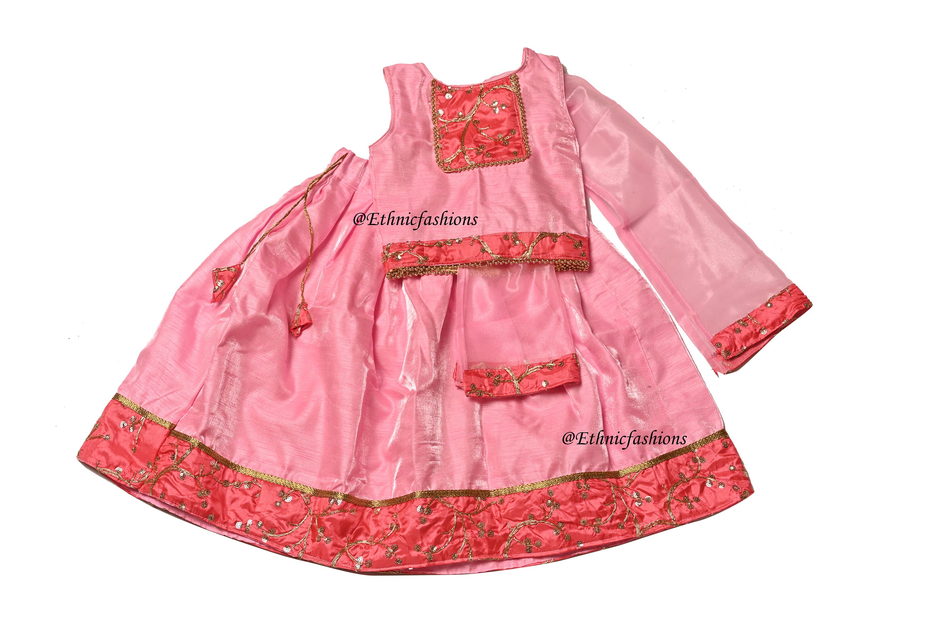 Hot Pink Lehenga Choli Set Readymade 