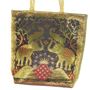 Indische Handgemachte Geldbörse, Damen Banarasi Seidentasche, Mädchen Schultertasche, Banarasi Brokat Tasche, Rückgabe Geschenk, Hochzeitstasche, Shagun Tasche