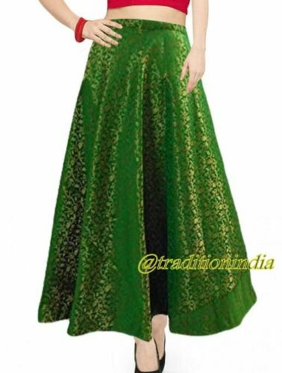 Ladies Poonam Green Casual Wear plain skirt at Rs.250/Piece in surat offer  by Poonam Designer