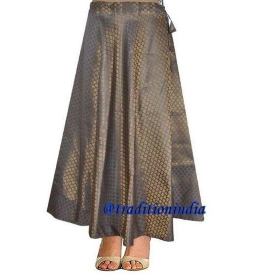Falda de seda Chanderi falda de Bollywood de - Etsy España