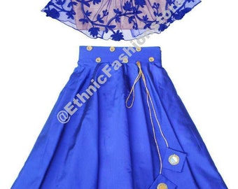 Blue  Color Lehenga Choli ,Designer Girls Lehenga Choli ,Readymade Ethnic Wear Kids Lehenga, Festive Wear