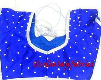 Readymade Saree Blouse, Designer Sari Blouse, Party Wear Saree Top, Indian Sari Blouse, Blue Dupion Silk Blouse with Silver Trim