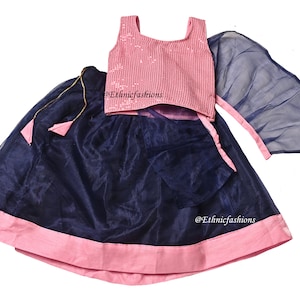 Sequin Lehenga Choli Set , Readymade Ethnic Wear Kids Lehenga, Festive Wear, New Born baby Pavadai Set, Girls Lehenga Choli