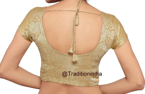 gold saree blouses